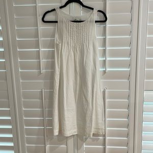 vineyard vines white linen dress size 4